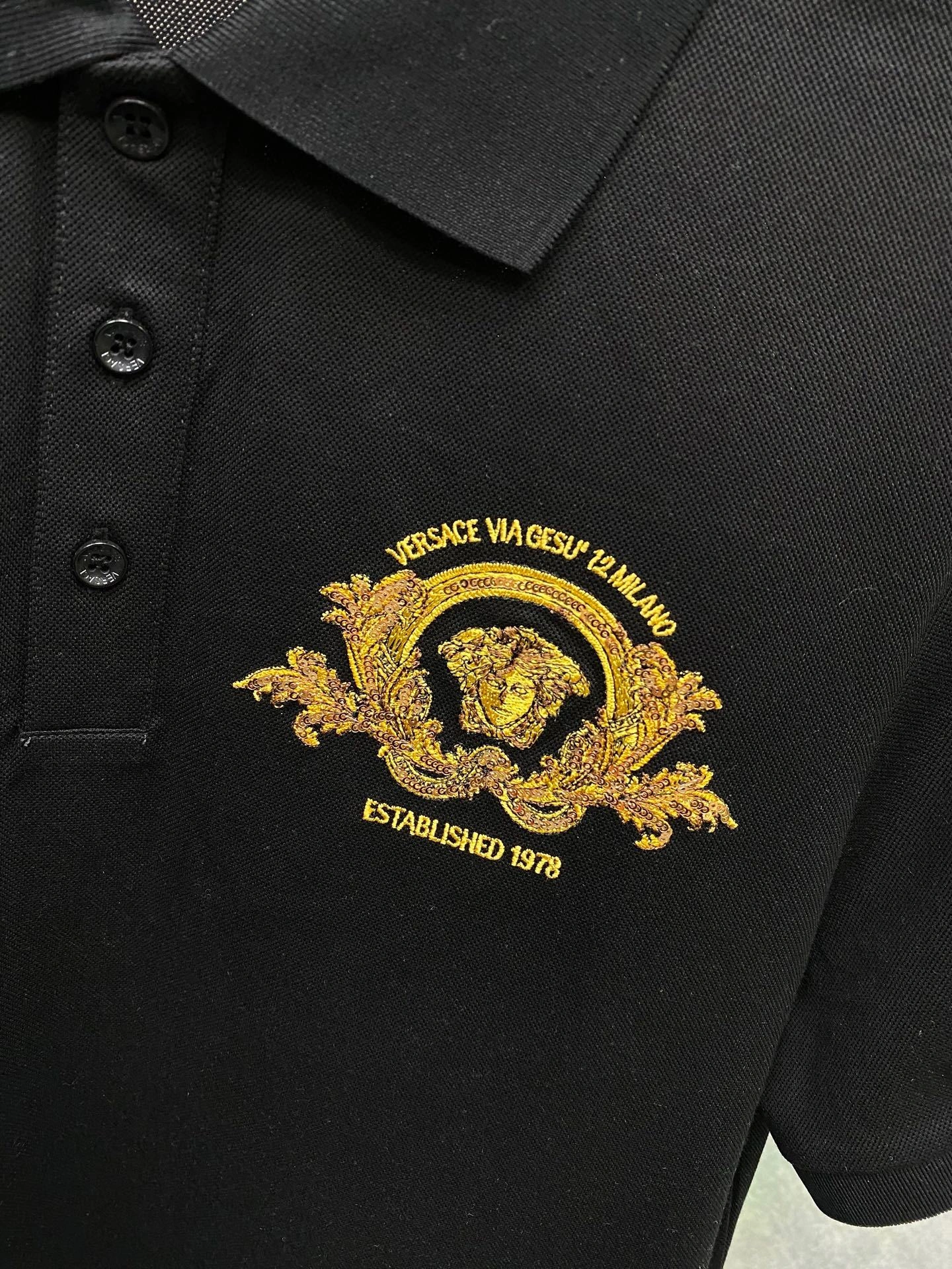 wg.luxury- V5rs135 embroiderymedusa POLO 2Colour item:E-F355B1658-2